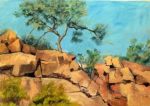 "Tree Growing in the Rocks/Madekwe"