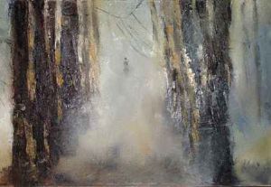 "Man in a Misty Forest "