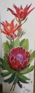 "Enamel Cofee Jug Protea(2)"