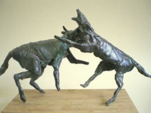 "Wild Dogs Fighting"
