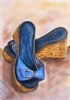 "Her Blue Denim Sandals"